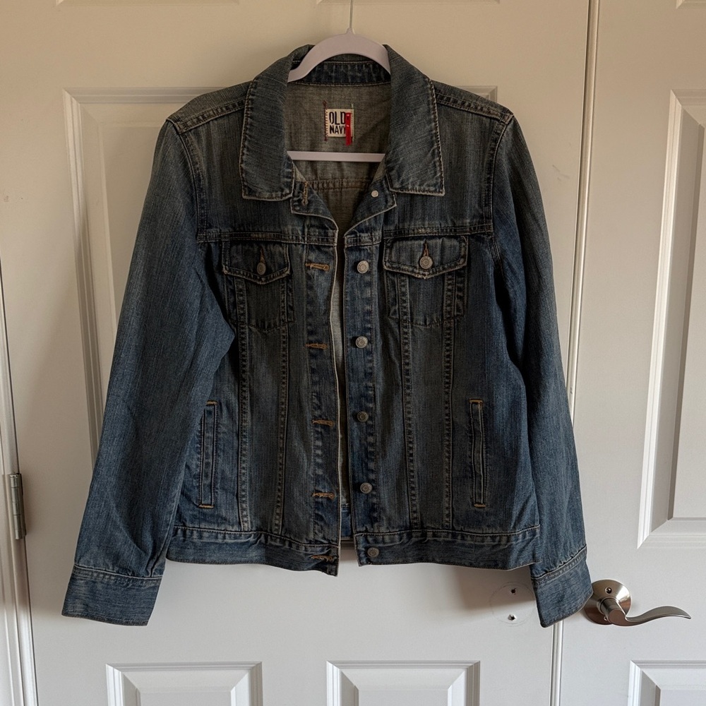 Old Navy Women's Classic Blue Jean Jacket Size XL - Picture 1 of 6